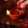 Water Sensor Diya, Water Sensing Technology E-Diya Candle  (Brown, Pack of 1)