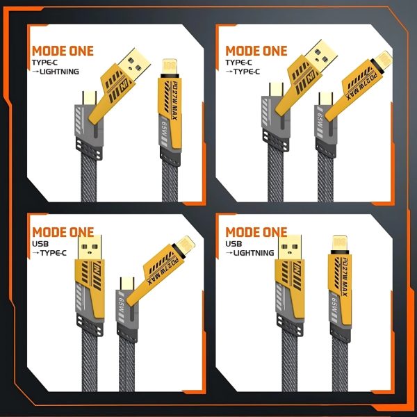 4-in-1 65W Fast Charging & Data Transfer Cable - Image 4