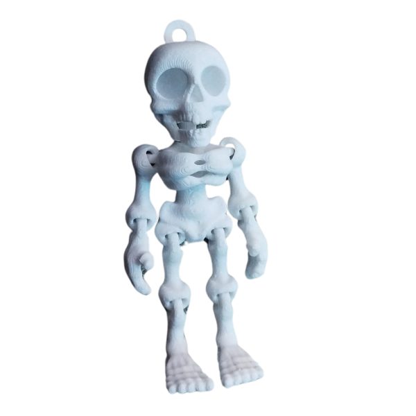 Skeleton Keychain 3D Printed with Moving Hands, Legs & Neck - Image 3